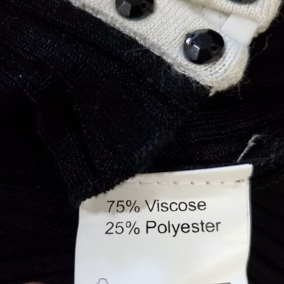 Belldini Black Rhinestone Embellishment Zip Front Top Size XL - Picture 7 of 8